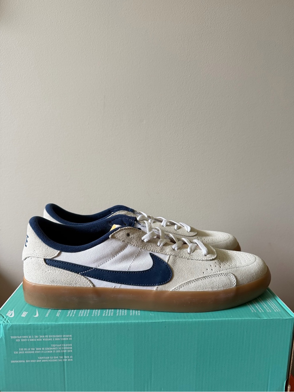 Nike SB Heritage Vulc White Navy Blue CD5010-102 Men’s Size 14